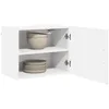Image de vidaXL Armoire de Cuisine avec étagère Blanc Brillant 50 x 31 x 40 cm, Unité de Cuisine Moderne, Meuble Pratique, Solutions de Rangement murales, étagères Simples, Options fonctionnelles