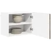 Image de vidaXL Armoire de Cuisine avec Porte 2 pcs Chêne fumé 50 x 31 x 40 cm, Unité de Cuisine Moderne, Meuble Pratique, Solutions de Rangement murales, étagères Simples, Options fonctionnelles