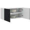 Image de vidaXL Meuble Mural Porto Noir 80 x 31 x 40 cm Bois d'ingénierie, Armoire de Cuisine en Bois Moderne, Murale, Rangement Compact, Design Pratique, Meuble en Bois Durable