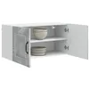 Image de vidaXL Meuble Mural Porto Gris béton 80 x 31 x 40 cm Bois d'ingénierie, Armoire de Cuisine en Bois Moderne, Murale, Rangement Compact, Design Pratique, Meuble en Bois Durable