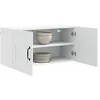 Image de vidaXL Armoire de Cuisine avec étagère Blanc Brillant 80 x 31 x 40 cm, Unité de Cuisine Moderne, Meuble Pratique, Solutions de Rangement murales, étagères Simples, Options fonctionnelles