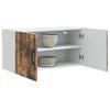 Image de vidaXL Meuble Mural Porto Chêne fumé 80 x 31 x 40 cm Bois d'ingénierie, Armoire de Cuisine en Bois Moderne, Murale, Rangement Compact, Design Pratique, Meuble en Bois Durable