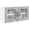 Image de vidaXL Armoire de Cuisine Gris béton 80 x 31 x 40 cm Bois d'ingénierie, Unité de Cuisine Moderne, Meuble Pratique, Solutions de Rangement murales, étagères Simples, Options fonctionnelles