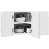 Image de vidaXL Cabinet d'angle Mural Porto Gris béton 57 x 57 x 40 cm, Armoire de Cuisine en Bois Moderne, Murale, Rangement Compact, Design Pratique, Meuble en Bois Durable