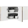Image de vidaXL Cabinet d'angle Mural Porto Chêne fumé 57 x 57 x 40 cm, Armoire de Cuisine en Bois Moderne, Murale, Rangement Compact, Design Pratique, Meuble en Bois Durable