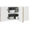 Image de vidaXL Armoire de Cuisine avec étagère Bois Ancien 57 x 57 x 40 cm, Unité de Cuisine Moderne, Meuble Pratique, Solutions de Rangement murales, étagères Simples, Options fonctionnelles