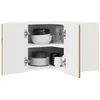 Image de vidaXL Cabinet d'angle Mural Porto Chêne Artisanal 57 x 57 x 40 cm, Armoire de Cuisine en Bois Moderne, Murale, Rangement Compact, Design Pratique, Meuble en Bois Durable