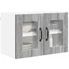 Image de vidaXL Cabinet en Verre Mural Porto 2 pcs Gris Sonoma 60 x 31 x 40 cm, Armoire de Cuisine en Bois Moderne, Murale, Rangement Compact, Design Pratique, Meuble en Bois Durable
