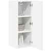 Image de vidaXL Armoire de Cuisine avec étagère 2 pcs Blanc 30 x 31 x 80 cm, Unité de Cuisine Moderne, Meuble Pratique, Solutions de Rangement murales, étagères Simples, Options fonctionnelles