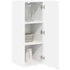 Image de vidaXL Armoire de Cuisine avec étagère Blanc Brillant 30 x 31 x 80 cm, Unité de Cuisine Moderne, Meuble Pratique, Solutions de Rangement murales, étagères Simples, Options fonctionnelles