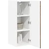 Image de vidaXL Meuble Mural Porto Bois Ancien 30 x 31 x 80 cm, Armoire de Cuisine en Bois Moderne, Murale, Rangement Compact, Design Pratique, Meuble en Bois Durable