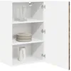 Image de vidaXL Meuble Mural Porto Chêne fumé 50 x 31 x 80 cm Bois d'ingénierie, Armoire de Cuisine en Bois Moderne, Murale, Rangement Compact, Design Pratique, Meuble en Bois Durable