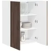 Image de vidaXL Meuble Mural Porto Chêne Brun 60 x 31 x 80 cm Bois d'ingénierie, Armoire de Cuisine en Bois Moderne, Murale, Rangement Compact, Design Pratique, Meuble en Bois Durable