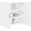 Image de vidaXL Meuble Mural Porto Blanc 80 x 31 x 80 cm Bois d'ingénierie, Armoire de Cuisine en Bois Moderne, Murale, Rangement Compact, Design Pratique, Meuble en Bois Durable
