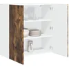 Image de vidaXL Armoire de Cuisine Chêne fumé 80 x 31 x 80 cm Bois d'ingénierie, Unité de Cuisine Moderne, Meuble Pratique, Solutions de Rangement murales, étagères Simples, Options fonctionnelles