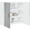 Image de vidaXL Meuble Mural Porto Gris Sonoma 80 x 31 x 80 cm, Armoire de Cuisine en Bois Moderne, Murale, Rangement Compact, Design Pratique, Meuble en Bois Durable