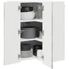 Image de vidaXL Cabinet d'angle Mural Porto Gris béton 57 x 57 x 80 cm, Armoire de Cuisine en Bois Moderne, Murale, Rangement Compact, Design Pratique, Meuble en Bois Durable