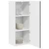 Image de vidaXL Meuble Mural Porto Noir 40 x 31 x 100 cm Bois d'ingénierie, Armoire de Cuisine en Bois Moderne, Murale, Rangement Compact, Design Pratique, Meuble en Bois Durable