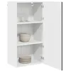 Image de vidaXL Meuble Mural Porto Noir 50 x 31 x 100 cm Bois d'ingénierie, Armoire de Cuisine en Bois Moderne, Murale, Rangement Compact, Design Pratique, Meuble en Bois Durable