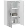Image de vidaXL Meuble Mural Porto Gris béton 60 x 31 x 100 cm, Armoire de Cuisine en Bois Moderne, Murale, Rangement Compact, Design Pratique, Meuble en Bois Durable