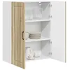 Image de vidaXL Meuble Mural de Cuisine Chêne Sonoma 80 x 31 x 100 cm, Unité de Cuisine Moderne, Meuble Pratique, Solutions de Rangement murales, étagères Simples, Options fonctionnelles