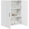 Image de vidaXL Armoire de Cuisine avec étagère Blanc Brillant 80 x 31 x 100 cm, Unité de Cuisine Moderne, Meuble Pratique, Solutions de Rangement murales, étagères Simples, Options fonctionnelles
