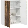 Image de vidaXL Armoire de Cuisine avec étagère Chêne fumé 80 x 31 x 100 cm, Unité de Cuisine Moderne, Meuble Pratique, Solutions de Rangement murales, étagères Simples, Options fonctionnelles