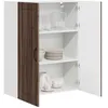 Image de vidaXL Armoire de Cuisine avec étagère Chêne Brun 80 x 31 x 100 cm, Unité de Cuisine Moderne, Meuble Pratique, Solutions de Rangement murales, étagères Simples, Options fonctionnelles