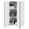 Image de vidaXL Armoire de Cuisine Noir 57 x 57 x 100 cm Bois d'ingénierie, Unité de Cuisine Moderne, Meuble Pratique, Solutions de Rangement murales, étagères Simples, Options fonctionnelles