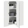 Image de vidaXL Armoire de Cuisine avec étagère Gris béton 57 x 57 x 100 cm, Unité de Cuisine Moderne, Meuble Pratique, Solutions de Rangement murales, étagères Simples, Options fonctionnelles