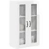 Image de vidaXL Cabinet en Verre Mural Porto Blanc Brillant 60 x 31 x 100 cm