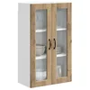 Image de vidaXL Cabinet en Verre Mural Porto Chêne Artisanal 60 x 31 x 100 cm, Armoire de Cuisine en Bois Moderne, Murale, Rangement Compact, Design Pratique, Meuble en Bois Durable