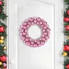 Image de vidaXL Couronnes de Boules de Noël 2 pcs Rose 33 x 33 x 7 cm, Couronne de Salon, Ronde, Design Moderne, Légère et Durable, Décoration de Fête, Intérieur et Extérieur