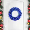 Image de vidaXL Couronnes de Boules de Noël 2 pcs Bleu 33 x 33 x 7 cm, Couronne de Salon, Ronde, Design Moderne, Légère et Durable, Décoration de Fête, Intérieur et Extérieur