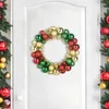 Image de vidaXL Couronnes de Boules de Noël 2 pcs Multicolore 33 x 33 x 7 cm, Couronne de Salon, Ronde, Design Moderne, Légère et Durable, Décoration de Fête, Intérieur et Extérieur