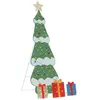 Image de vidaXL Sapin de Noël Lumineux avec 3 boîtes-Cadeaux 2D Blanc Chaud, Salon, déco Arbre de Noël Moderne, Installation Lumineuse Festive, éclairage LED pour Les fêtes
