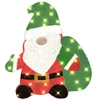 Image de vidaXL Père Noël éclairé Blanc Chaud 62 x 70 cm Tissu en Guirlande, Décor de Salon, Ornements Modernes, lumières LED saisonnières, décorations de Noël extérieures, pièces en Plastique étanches