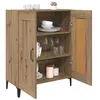 Image de vidaXL Buffet Chêne Artisanal 69,5 x 34 x 90 cm Bois d'ingénierie, Buffet Chic pour Salon, Design Moderne, Grande capacité de Rangement, Bois d'ingénierie, Armoire à Portes battantes