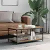 Image de vidaXL Table basse Chêne artisanal 90 x 49 x 40 cm Bois d'ingénierie