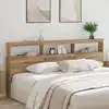 Image de vidaXL Tête de lit Chêne artisanal 220 x 17 x 102 cm Bois d'ingénierie