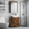 Image de vidaXL Ensemble de mobilier de salle de bain TULUM Chêne fumé