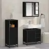 Image de vidaXL Ensemble de mobilier de salle de bain 3 pcs Chêne noir