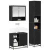 Image de vidaXL Ensemble de mobilier de Salle de Bain 3 pcs Chêne Noir, Rangement de Salle de Bain stylé, Meuble Gain de Place pour Un chez-soi Moderne, Essentiels Pratiques, Organisation Chic