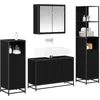 Image de vidaXL Ensemble de mobilier de Salle de Bain 4 pcs Chêne Noir,
