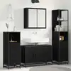 Image de vidaXL Ensemble de mobilier de salle de bain 4 pcs Chêne noir