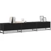 Image de vidaXL Unites TV 2 pcs Chêne Noir 240 x 35 x 41 cm Bois d'ingénierie, Meuble TV rectangulaire Moderne pour Salon, unité de Rangement, Centre de Divertissement monté au Mur