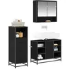 Image de vidaXL Ensemble de mobilier de Salle de Bain 3 pcs Chêne Noir,