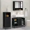 Image de vidaXL Ensemble de mobilier de salle de bain 3 pcs Chêne noir