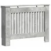 Image de vidaXL Cache-Radiateur Gris béton 112 x 19 x 81,5 cm Bois d'ingénierie, Cache-radiateur rectangulaire Moderne, Protection élégante, Bois conçu, sécurité Enfant pour Le Chauffage