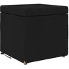 Image de vidaXL Tabouret Noir 41 x 41 x 40 cm Tissu et Bois stratifié, Mobilier Moderne, élégant et Durable pour Maisons contemporaines, avec Un Design Ergonomique pour Un Confort Ultime